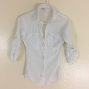 Standard James Perse Slub Panel Shirt White size 2